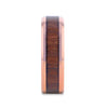 ALDER RG Plated Rose Wood Inlaid Band With Beveled Edges