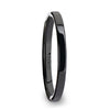 FRAENER Flat Polish Finished Black Ceramic Wedding Ring