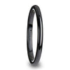 LANDON Domed Polish Finished Black Ceramic Ring