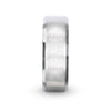 CASPER Silver Brushed Center Style Band With Beveled Edges