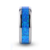 GALAXY Titanium Beveled Edge with Blue Green Opal Inlay