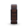 LOGAN Polished Black Walnut Titanium Band With Flat Edges