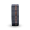 DARING Off Set Koa Wood Inlaid Black Titanium Band