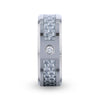 MAYBACH Light Gray Titanium Band with White Diamond Center