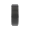 ELISE Black Tungsten Ring with Beveled Edges and Brush Center