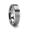 AIRES Brush Finish Center Polished Edges Tungsten Carbide Ring