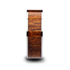 BOLO Flat Tungsten Band with Mahogany Hard Wood Inlay