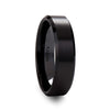 YORKSHIRE Brushed Black Ceramic Band with Beveled Edges