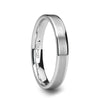 WAYNE Flat White Tungsten Band with Brushed Finished Center