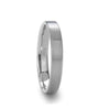 MASON Flat Brush Finished White Tungsten Wedding Ring