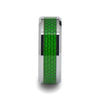 VERMONT Tungsten Band With Emerald Green Carbon Fiber