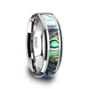 MAUI Tungsten Wedding Band with Mother of Pearl Inlay