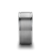 BRIDGEPORT Flat Satin Finish Tungsten Carbide Ring